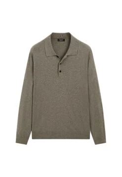 Massimo Dutti POLO COLLAR LONG SLEEVE - Long Sleeved Top - Dark Blue -Massimo Dutti Shop 0f6ee674385048bb8722da3428596456