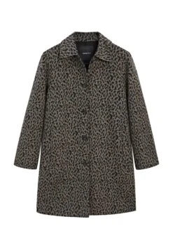 Massimo Dutti MEDIUM BUTTONED ANIMAL PRINT - Classic Coat - Grey -Massimo Dutti Shop 0f7d2da2235b48e0a78fb3520e848037