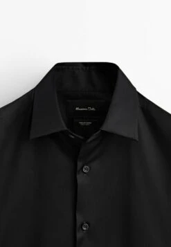Massimo Dutti Stretch Slim-Fit - Formal Shirt - Black -Massimo Dutti Shop 0fb43f26bfc54a0eaf951aea6ac4dfef