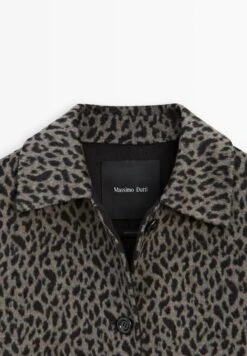 Massimo Dutti MEDIUM BUTTONED ANIMAL PRINT - Classic Coat - Grey -Massimo Dutti Shop 0fce8ed0dbbc40888340eca5e37f5464