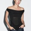 Massimo Dutti FLOWING DRAPED NECK - Top - Black -Massimo Dutti Shop 0fed9c5357c2442196233f0ac70a151e