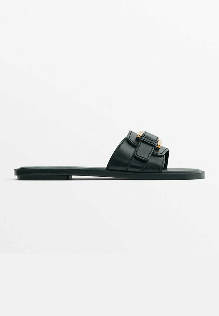 Massimo Dutti Flat - Mules - Black 9 Massimo Dutti Flat - Mules - Black - Image 7