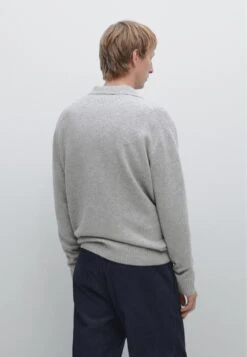 Massimo Dutti V-NECK - Long Sleeved Top - Light Grey -Massimo Dutti Shop 100f9153e9da4d9e9f8af342512cc52e