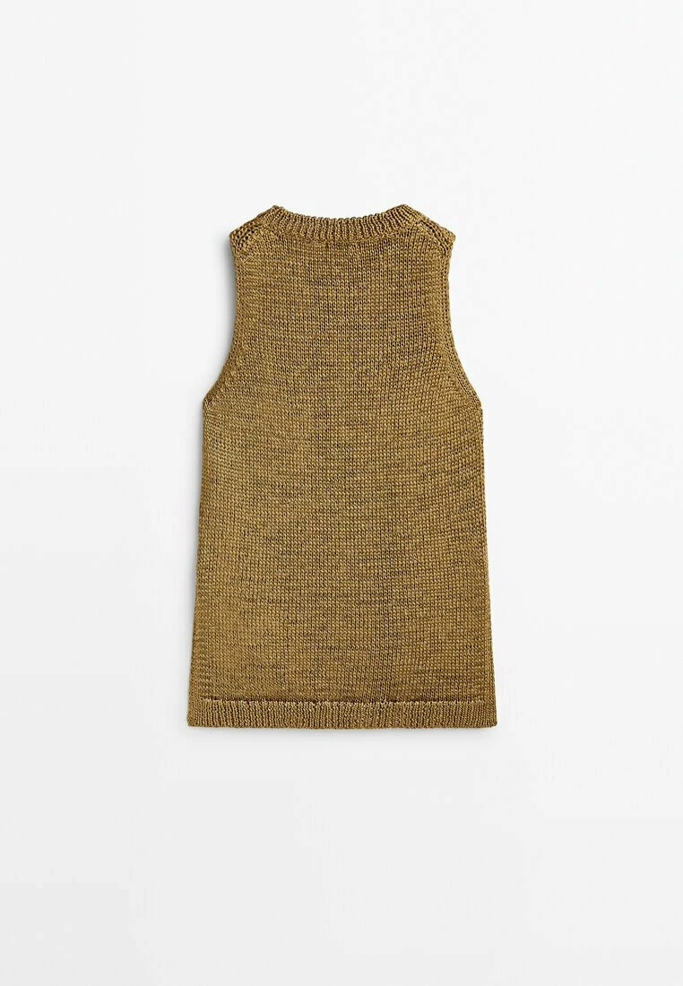 Massimo Dutti With Slits - Jumper - Gold Coloured 9 Massimo Dutti With Slits - Jumper - Gold Coloured - Image 7
