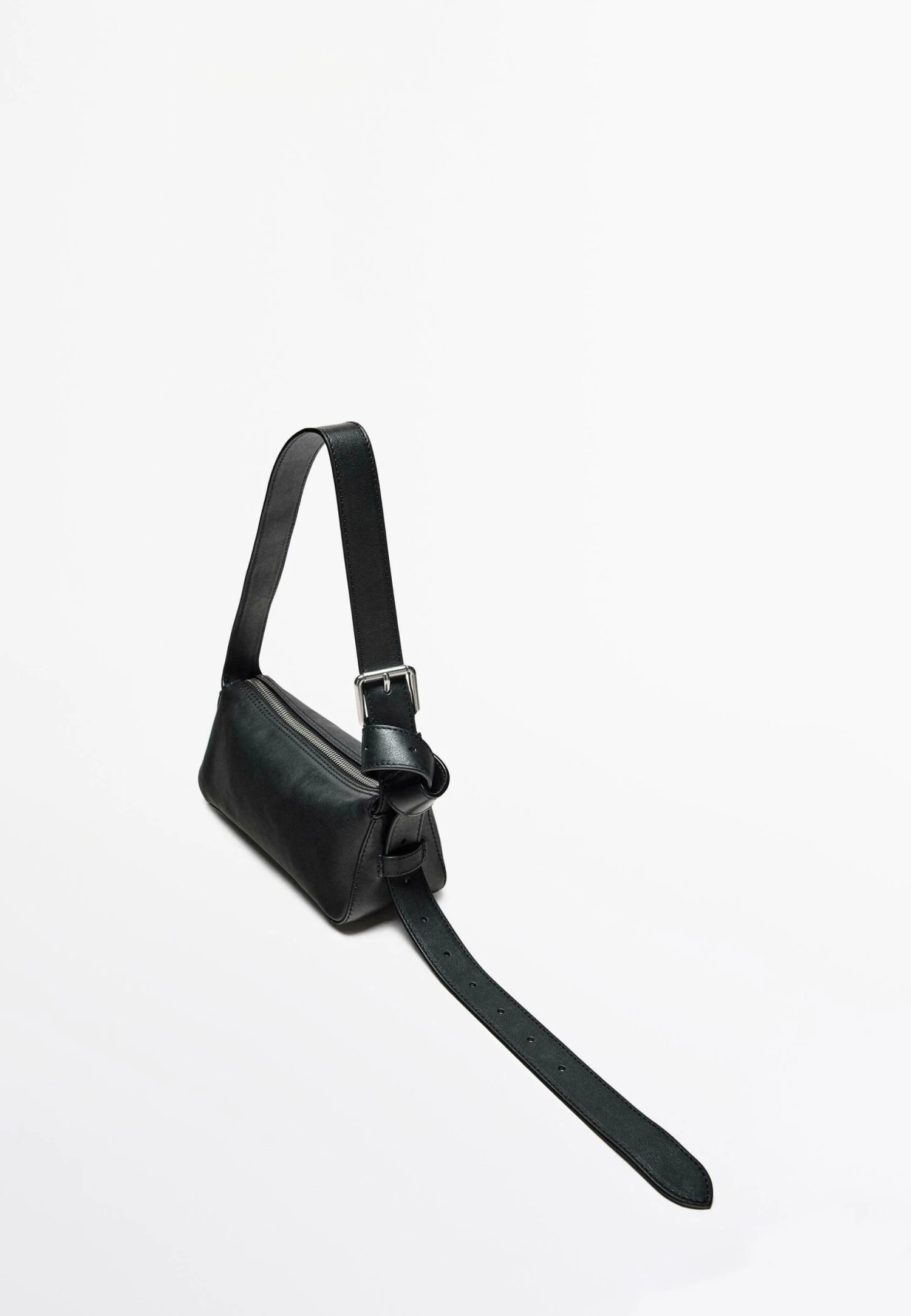 Massimo Dutti SMALL WITH BUCKLE - Handbag - Black 7 Massimo Dutti SMALL WITH BUCKLE - Handbag - Black - Image 5