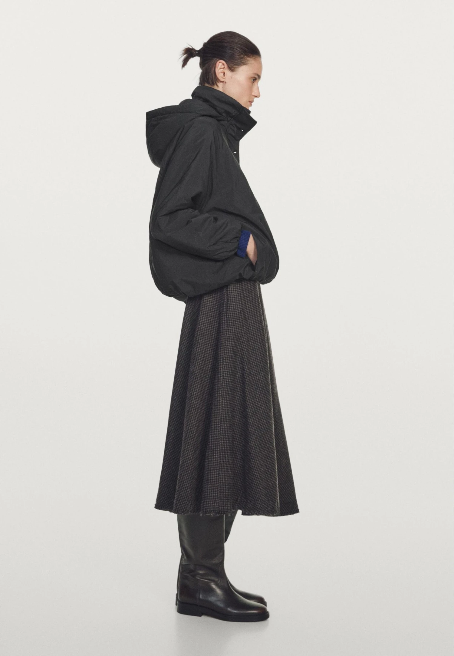 Massimo Dutti WATER-REPELLENT PADDED WITH HIGH NECK - Parka - Black 5 Massimo Dutti WATER-REPELLENT PADDED WITH HIGH NECK - Parka - Black - Image 3