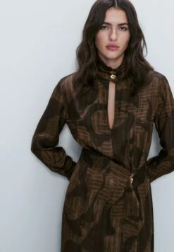 Massimo Dutti Day Dress - Brown -Massimo Dutti Shop 1080997c293747d0b0fdca65a41a50b5