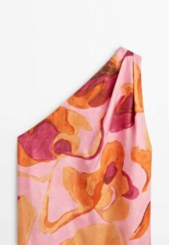 Massimo Dutti Long Floral Print Asymmetric - Maxi Dress - Pink -Massimo Dutti Shop 10ad22c5756d4a58a4c80e75767eb51a