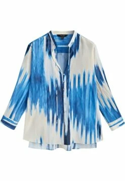 Massimo Dutti With Ikat Print And Ties- Button-Down Blouse - Neon Blue -Massimo Dutti Shop 10b457b13aa04144852d6169b6a6516a