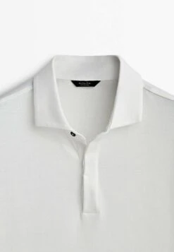Massimo Dutti Short Sleeve Gassed- Polo Shirt - White -Massimo Dutti Shop 10e5b76a2ddd45d9b04785ec8bcc1c6f