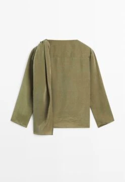 Massimo Dutti FLOWING WITH VOLUMINOUS COLLAR - Blouse - Mottled Dark Green 18 Massimo Dutti FLOWING WITH VOLUMINOUS COLLAR - Blouse - Mottled Dark Green -Massimo Dutti Shop 10f8c44fdbba497a813c013642ff7dff