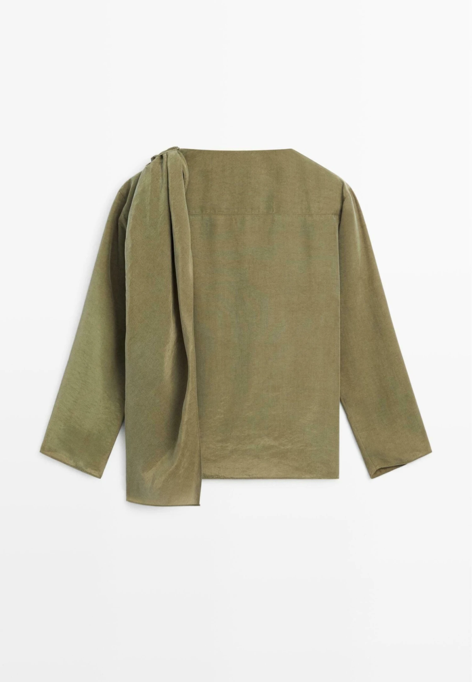 Massimo Dutti FLOWING WITH VOLUMINOUS COLLAR - Blouse - Mottled Dark Green 9 Massimo Dutti FLOWING WITH VOLUMINOUS COLLAR - Blouse - Mottled Dark Green - Image 7