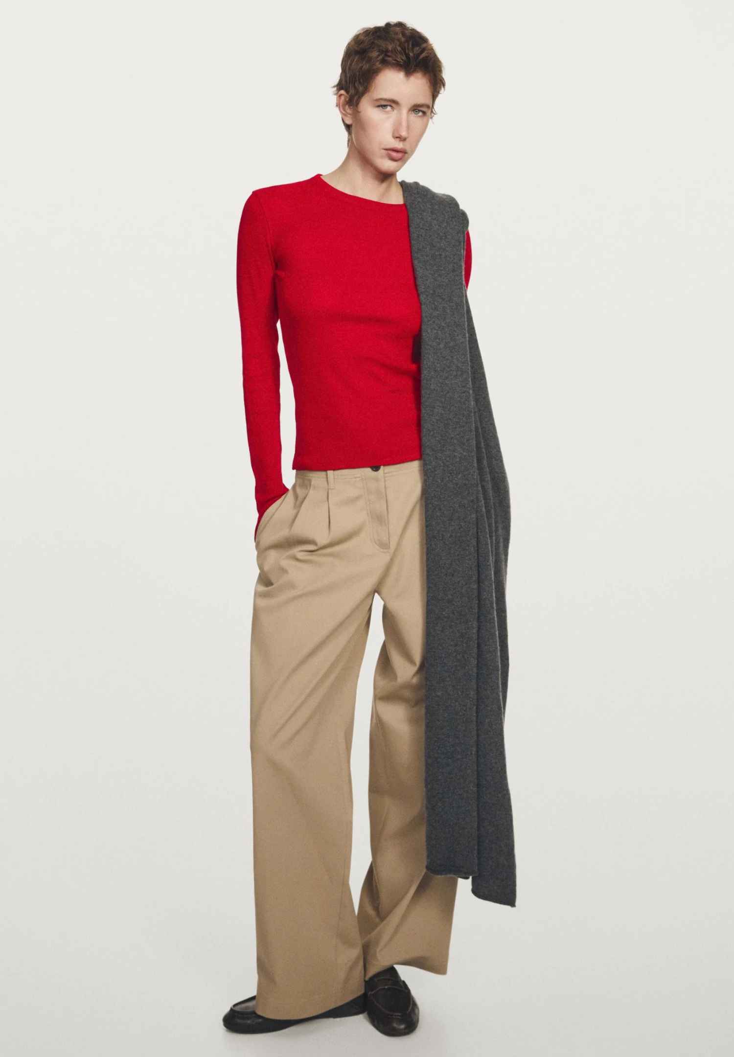 Massimo Dutti LONG SLEEVE - Long Sleeved Top - Red 4 Massimo Dutti LONG SLEEVE - Long Sleeved Top - Red - Image 2