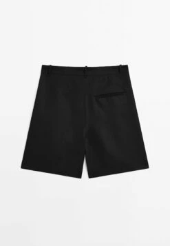 Massimo Dutti PLEATED BERMUDA - Shorts - Black -Massimo Dutti Shop 1133597df6aa4e728a5f68b2791c5c86