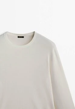 Massimo Dutti Crew Neck - Jumper - Beige -Massimo Dutti Shop 114f60a5d172459ab7c65a2a37dec578