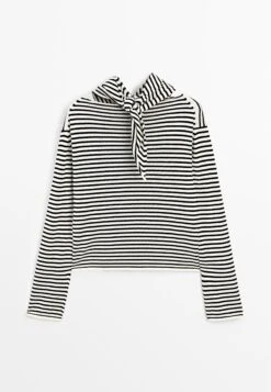 Massimo Dutti STRIPED WITH REMOVABLE BANDANA - Jumper - Beige 14 Massimo Dutti STRIPED WITH REMOVABLE BANDANA - Jumper - Beige -Massimo Dutti Shop 116cf1e68fa2400692cc1202e7a39941