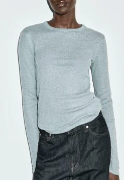 Massimo Dutti LONG SLEEVE - Long Sleeved Top - Blue -Massimo Dutti Shop 119e7860739544679625b3307bc96871