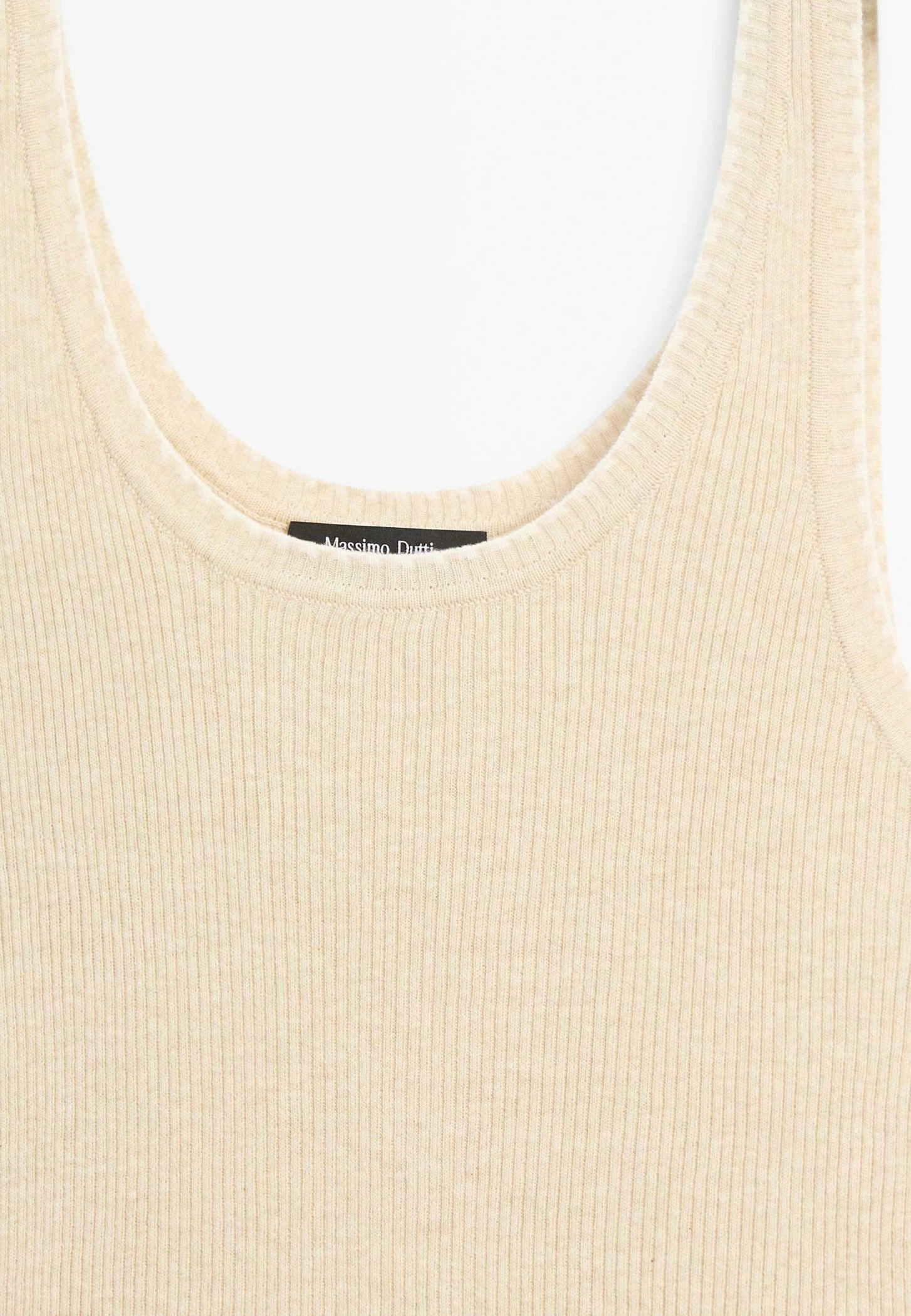 Massimo Dutti HALTER NECK WITH CONTRAST DETAIL - Top - Beige 10 Massimo Dutti HALTER NECK WITH CONTRAST DETAIL - Top - Beige - Image 8