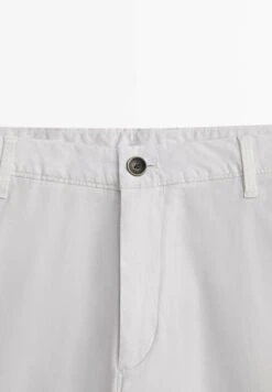 Massimo Dutti Tapered Fit Blend - Chinos - White -Massimo Dutti Shop 11c54b811c7d4f7cbefa5f03a4eb1ad0