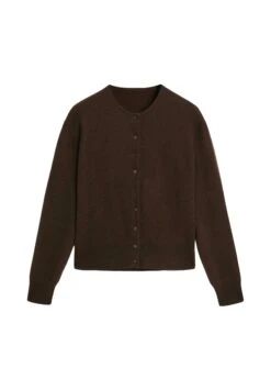 Massimo Dutti BUTTONED WITH CREW NECK - Cardigan - Dark Brown -Massimo Dutti Shop 11fd88d781c24200932e42534c0b1977 2