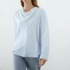Massimo Dutti LONG SLEEVE GARMENT WITH COLLAR DETAIL - Blouse - Light Blue -Massimo Dutti Shop 12124087bad04878aa79c59a43ed9816