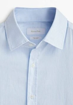 Massimo Dutti Micro Striped Oxford- Shirt - Light Blue -Massimo Dutti Shop 126f12d3f2a14761a150e8d72d638f00
