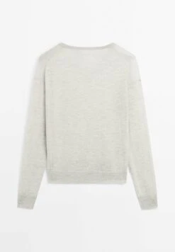 Massimo Dutti FINE SEMI-SHEER WITH V-NECK - Jumper - Grey 17 Massimo Dutti FINE SEMI-SHEER WITH V-NECK - Jumper - Grey -Massimo Dutti Shop 128510d66c354cf497b67b752584c188