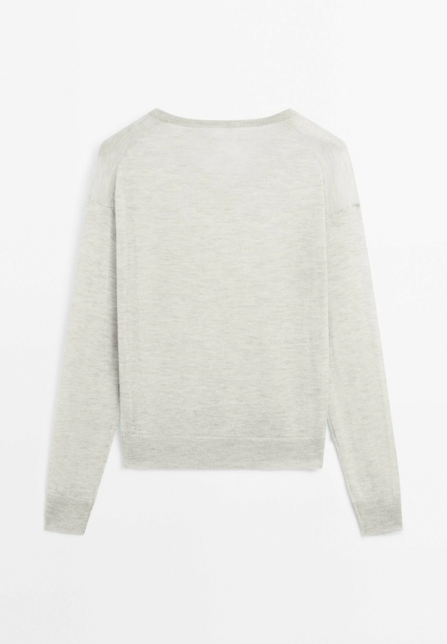 Massimo Dutti FINE SEMI-SHEER WITH V-NECK - Jumper - Grey 8 Massimo Dutti FINE SEMI-SHEER WITH V-NECK - Jumper - Grey - Image 6