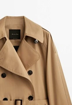 Massimo Dutti Voluminous With Belt - Trenchcoat - Camel -Massimo Dutti Shop 12a038b1bc2844ab8d85332cf9da37b5