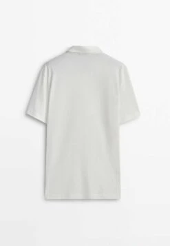 Massimo Dutti Short Sleeve Gassed- Polo Shirt - White -Massimo Dutti Shop 12ae577c2ac04bb9910a8d8f13e1ae3e