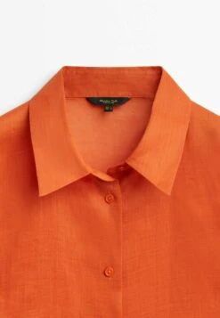 Massimo Dutti With Chest Detail - Button-Down Blouse - Orange -Massimo Dutti Shop 12c265cad71f488397a7efeb9d1b2485