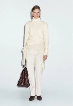 Massimo Dutti HIGH NECK - Jumper - Beige