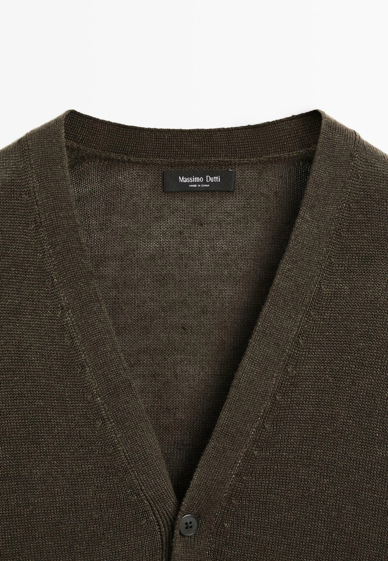 Massimo Dutti BUTTONED LEIGHTWEIGHT V-NECK - Cardigan - Brown 9 Massimo Dutti BUTTONED LEIGHTWEIGHT V-NECK - Cardigan - Brown - Image 7