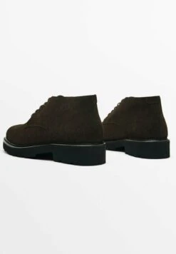 Massimo Dutti Safari - Lace-Up Ankle Boots - Mottled Dark Brown -Massimo Dutti Shop 1348a71b0b2643f18307dd2a2583e686