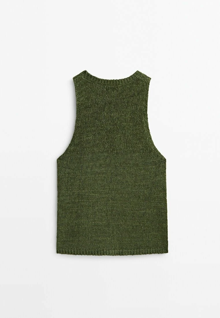 Massimo Dutti Textured Blend - Top - Green 4 Massimo Dutti Textured Blend - Top - Green - Image 2