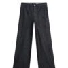 Massimo Dutti WIDE LEG - Straight Leg Jeans - Mottled Dark Blue -Massimo Dutti Shop 137c45530ca84cf6934e9905a6d0a204
