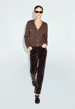 Massimo Dutti Cardigan - Dark Brown -Massimo Dutti Shop 137f1d917aad43a6911bee07f576e0ad