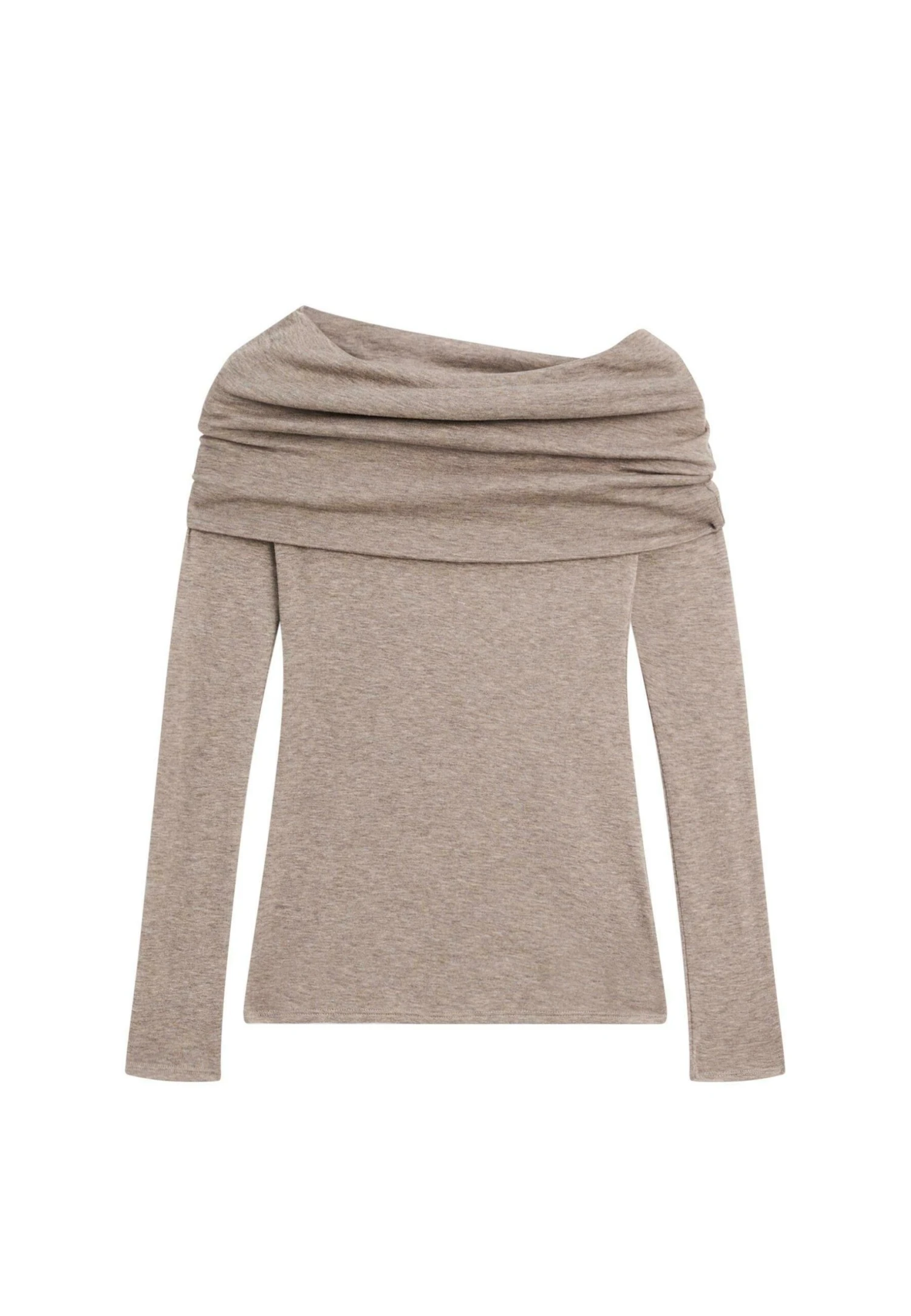 Massimo Dutti LONG SLEEVE STRAPLESS - Long Sleeved Top - Light Brown 8 Massimo Dutti LONG SLEEVE STRAPLESS - Long Sleeved Top - Light Brown - Image 6
