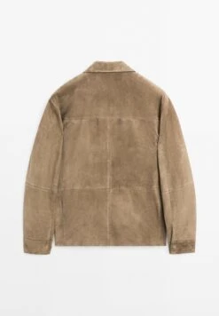 Massimo Dutti OVERSHIRT - Leather Jacket - Sand -Massimo Dutti Shop 1381fc84dbd24727a00155d2f5016c04