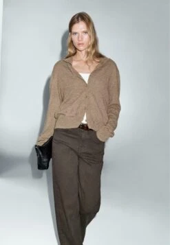 Massimo Dutti Cardigan - Mottled Green -Massimo Dutti Shop 1384d833480d499892a4c7f492fe7d2d