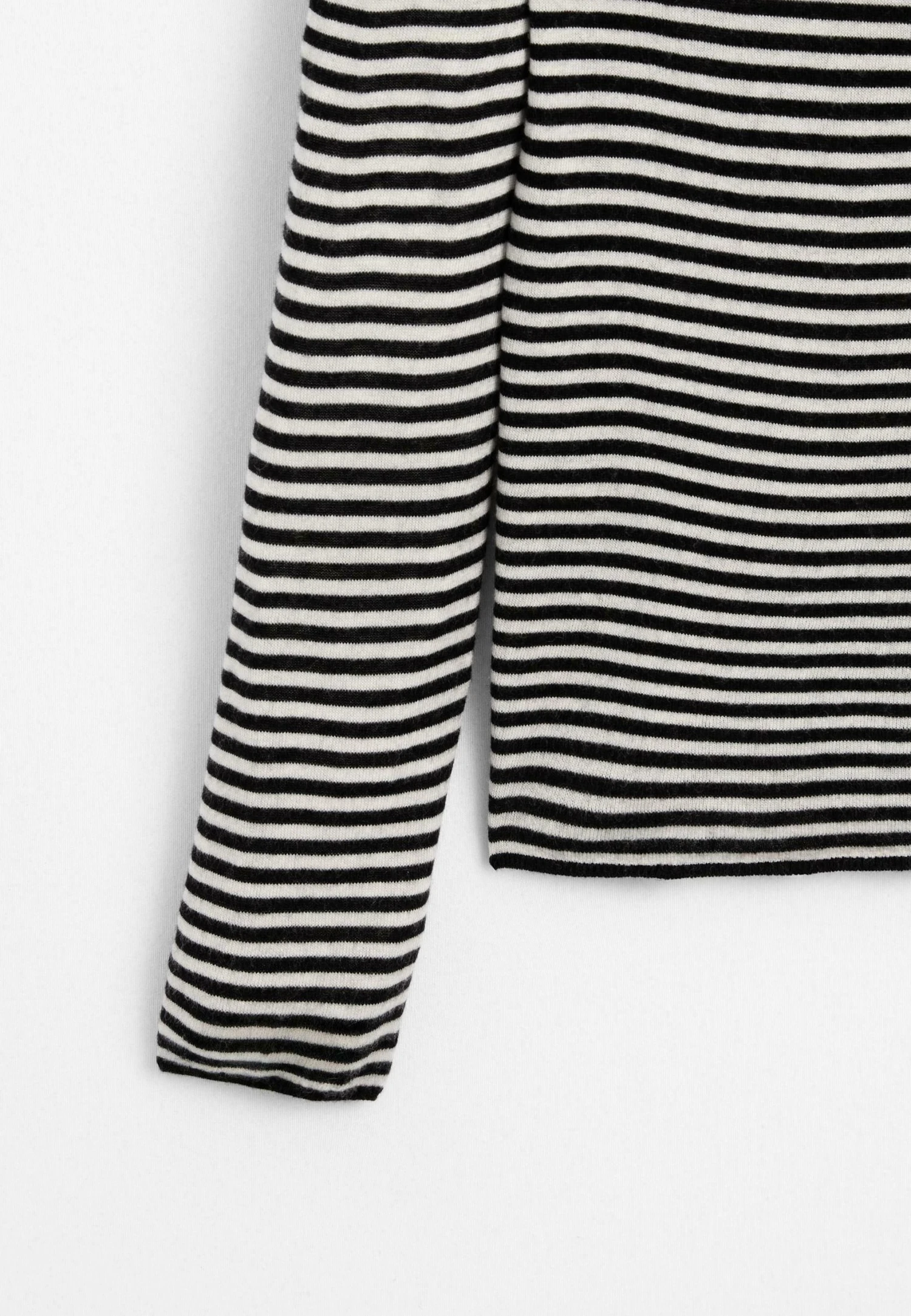 Massimo Dutti STRIPED LONG SLEEVE - Jumper - Black 10 Massimo Dutti STRIPED LONG SLEEVE - Jumper - Black - Image 8