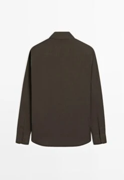 Massimo Dutti REGULAR FIT - Shirt - Dark Brown -Massimo Dutti Shop 13b17bfcdefb4a2c9f68bb4d1386801b