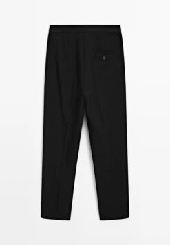 Massimo Dutti CREPE CIGARETTE FIT - Trousers - Black -Massimo Dutti Shop 13b56d7366b44e9d9ba9fa5f11c9f3eb