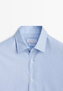 Massimo Dutti Textured Bird S-Eye - Shirt - Light Blue -Massimo Dutti Shop 13b78715cffd4419a0a96967e88618fb