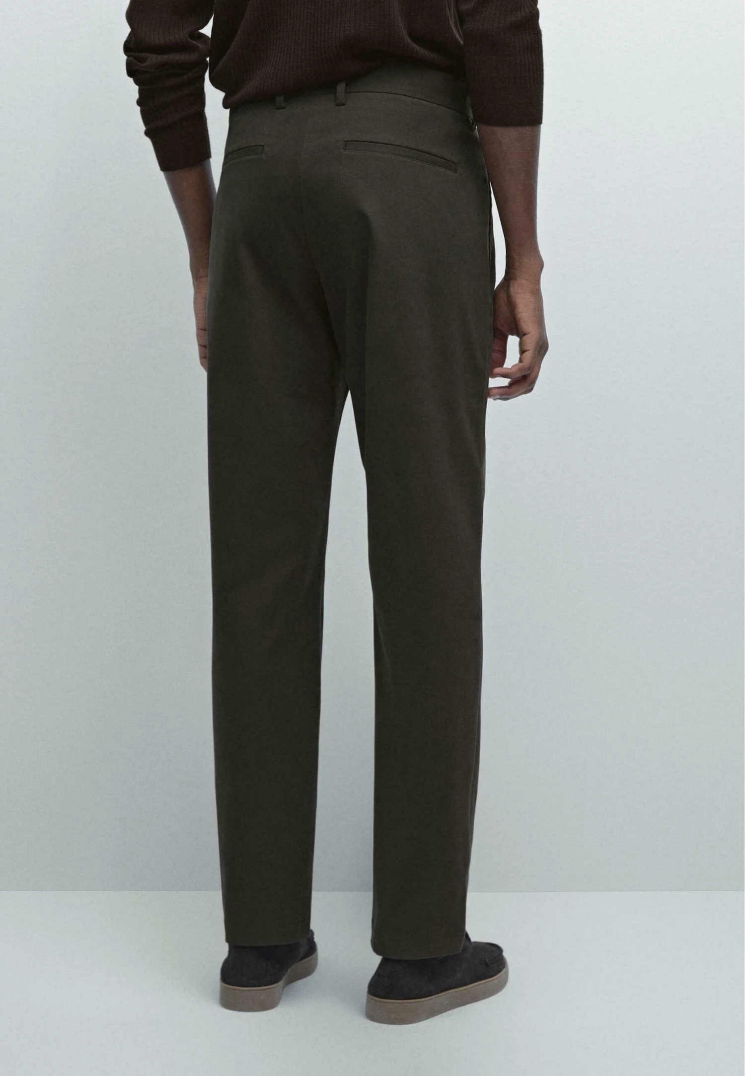 Massimo Dutti SLIM FIT - Chinos - Khaki 5 Massimo Dutti SLIM FIT - Chinos - Khaki - Image 3