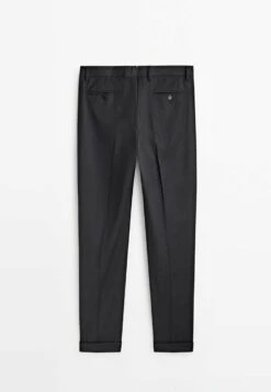 Massimo Dutti Plain Blend- Suit Trousers - Dark Grey 19 Massimo Dutti Plain Blend- Suit Trousers - Dark Grey -Massimo Dutti Shop 13e879fd02f34f4eae1d855b56f7f7b8