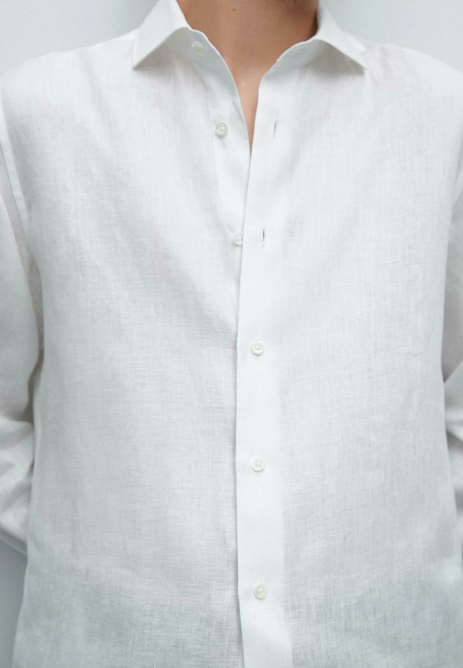 Massimo Dutti SLIM FIT GARMENT - Shirt - White 7 Massimo Dutti SLIM FIT GARMENT - Shirt - White - Image 5