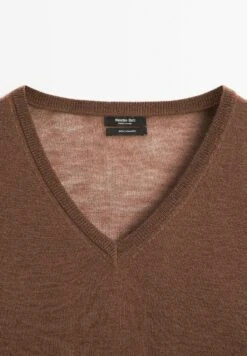 Massimo Dutti FINE SEMI-SHEER WITH V-NECK - Jumper - Brown 19 Massimo Dutti FINE SEMI-SHEER WITH V-NECK - Jumper - Brown -Massimo Dutti Shop 1498568d8a49426ab089b8020fb34696