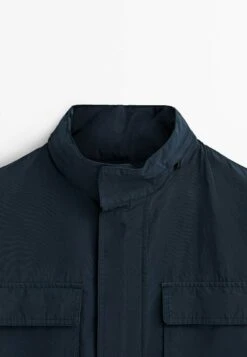 Massimo Dutti Technical With Zip- Summer Jacket - Dark Blue -Massimo Dutti Shop 14d3519d2489417797a93facc4e2da70