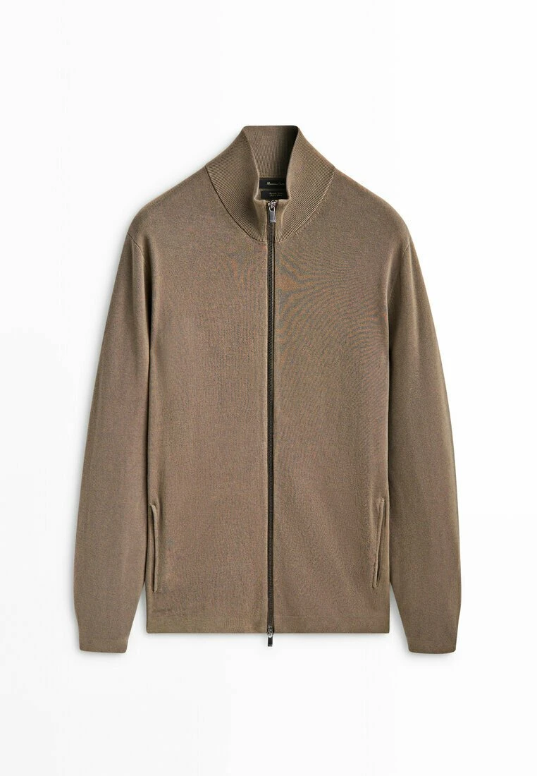 Massimo Dutti Milano With A Mock Neck And Zip - Cardigan - Stone 13 Massimo Dutti Milano With A Mock Neck And Zip - Cardigan - Stone - Image 11